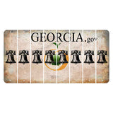 Georgia.gov Cut License Plate Strips (Set of 8) Liberty Bell