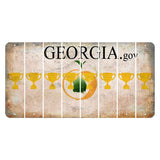 Georgia.gov Cut License Plate Strips (Set of 8) Trophy