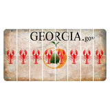 Georgia.gov Cut License Plate Strips (Set of 8) Lobster