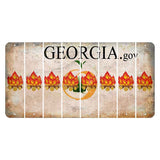 Georgia.gov Cut License Plate Strips (Set of 8) Campfire