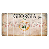 Georgia.gov Cut License Plate Strips (Set of 8) Baseball