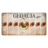 Georgia.gov Cut License Plate Strips (Set of 8) Football