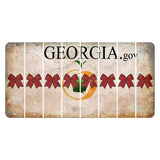 Georgia.gov Cut License Plate Strips (Set of 8) Cheer Bow