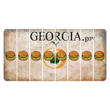 Georgia.gov Cut License Plate Strips (Set of 8) Hamburger