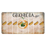 Georgia.gov Cut License Plate Strips (Set of 8) Hotdog
