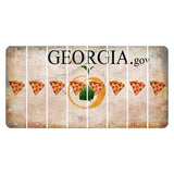 Georgia.gov Cut License Plate Strips (Set of 8) Pizza