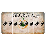 Georgia.gov Cut License Plate Strips (Set of 8) Yin Yang