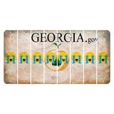Georgia.gov Cut License Plate Strips (Set of 8) Emoji - Crying