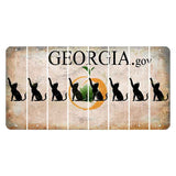 Georgia.gov Cut License Plate Strips (Set of 8) Cat