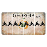 Georgia.gov Cut License Plate Strips (Set of 8) Dirtbike Rider