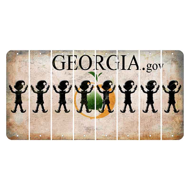 Georgia.gov Cut License Plate Strips (Set of 8) Elf