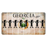 Georgia.gov Cut License Plate Strips (Set of 8) Elf