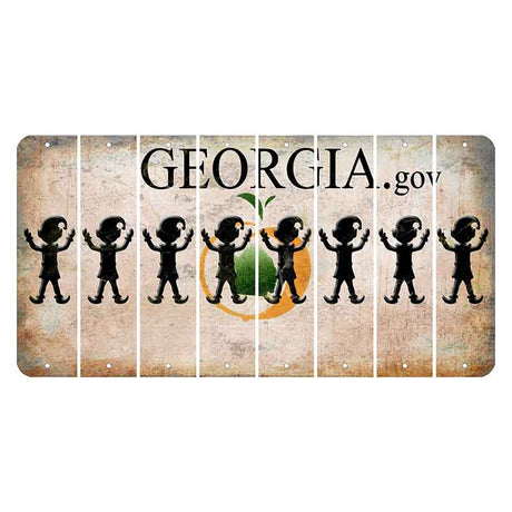 Georgia.gov Cut License Plate Strips (Set of 8) Elf