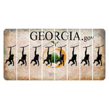 Georgia.gov Cut License Plate Strips (Set of 8) Monkey