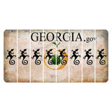 Georgia.gov Cut License Plate Strips (Set of 8) Gecko