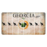 Georgia.gov Cut License Plate Strips (Set of 8) Kangaroo