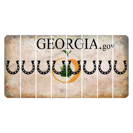 Georgia.gov Cut License Plate Strips (Set of 8) Horseshoe