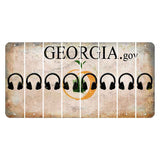 Georgia.gov Cut License Plate Strips (Set of 8) Headphones