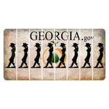 Georgia.gov Cut License Plate Strips (Set of 8) Cowgirl - Leaning