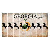 Georgia.gov Cut License Plate Strips (Set of 8) Horse