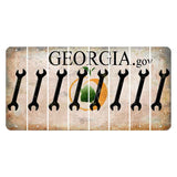 Georgia.gov Cut License Plate Strips (Set of 8) Wrench