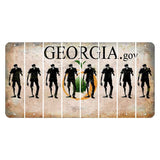 Georgia.gov Cut License Plate Strips (Set of 8) Zombie