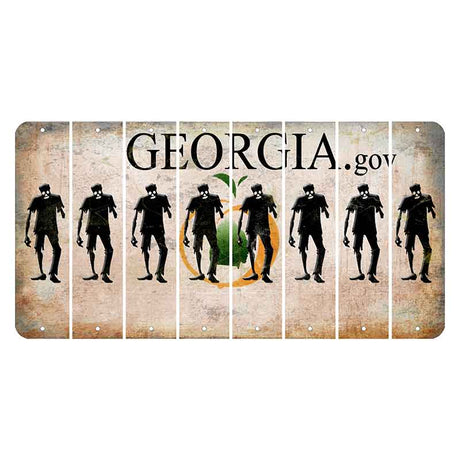 Georgia.gov Cut License Plate Strips (Set of 8) Zombie