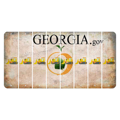 Georgia.gov Cut License Plate Strips (Set of 8) Dozer
