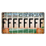 Georgia Peach State Cut License Plate Strips (Set of 8) F