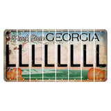 Georgia Peach State Cut License Plate Strips (Set of 8) L