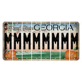 Georgia Peach State Cut License Plate Strips (Set of 8) M