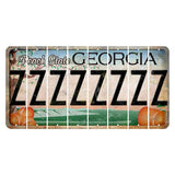 Georgia Peach State Cut License Plate Strips (Set of 8) Z