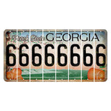 Georgia Peach State Cut License Plate Strips (Set of 8) 6