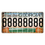 Georgia Peach State Cut License Plate Strips (Set of 8) 8