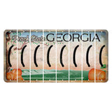 Georgia Peach State Cut License Plate Strips (Set of 8) Parenthesis - Left