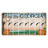 Georgia Peach State Cut License Plate Strips (Set of 8) Revolver