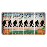Georgia Peach State Cut License Plate Strips (Set of 8) Bigfoot