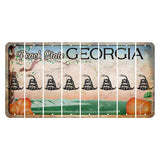 Georgia Peach State Cut License Plate Strips (Set of 8) Gadsden