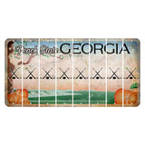 Georgia Peach State Cut License Plate Strips (Set of 8) Hockey