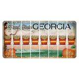 Georgia Peach State Cut License Plate Strips (Set of 8) French Fries
