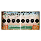Georgia Peach State Cut License Plate Strips (Set of 8) Saw Blade