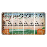Georgia Peach State Cut License Plate Strips (Set of 8) Zodiac Sign - Scorpio