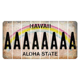 Hawaii Rainbow Cut License Plate Strips (Set of 8) A