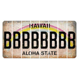Hawaii Rainbow Cut License Plate Strips (Set of 8) B