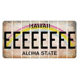 Hawaii Rainbow Cut License Plate Strips (Set of 8) E