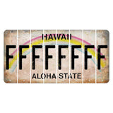 Hawaii Rainbow Cut License Plate Strips (Set of 8) F
