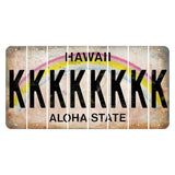 Hawaii Rainbow Cut License Plate Strips (Set of 8) K
