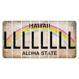 Hawaii Rainbow Cut License Plate Strips (Set of 8) L