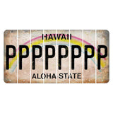 Hawaii Rainbow Cut License Plate Strips (Set of 8) P