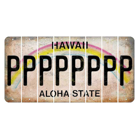 Hawaii Rainbow Cut License Plate Strips (Set of 8) P